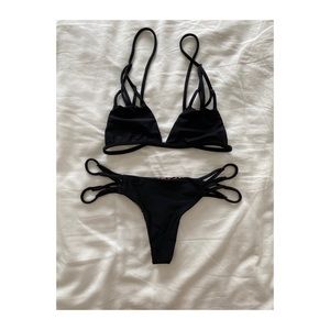 Acacia Black Bikini Set Size S
